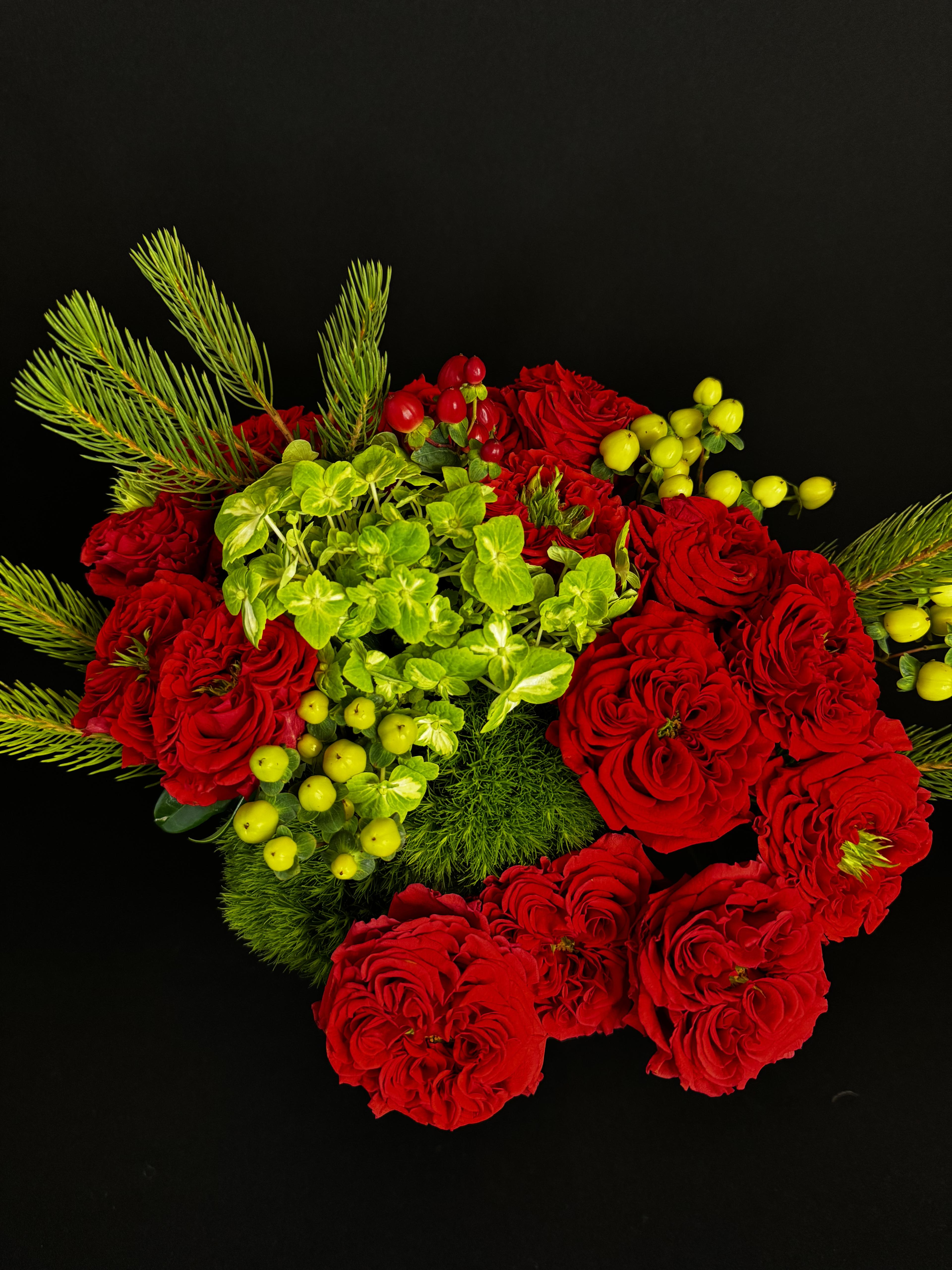 Scarlet Evergreen Bouquet - image 3